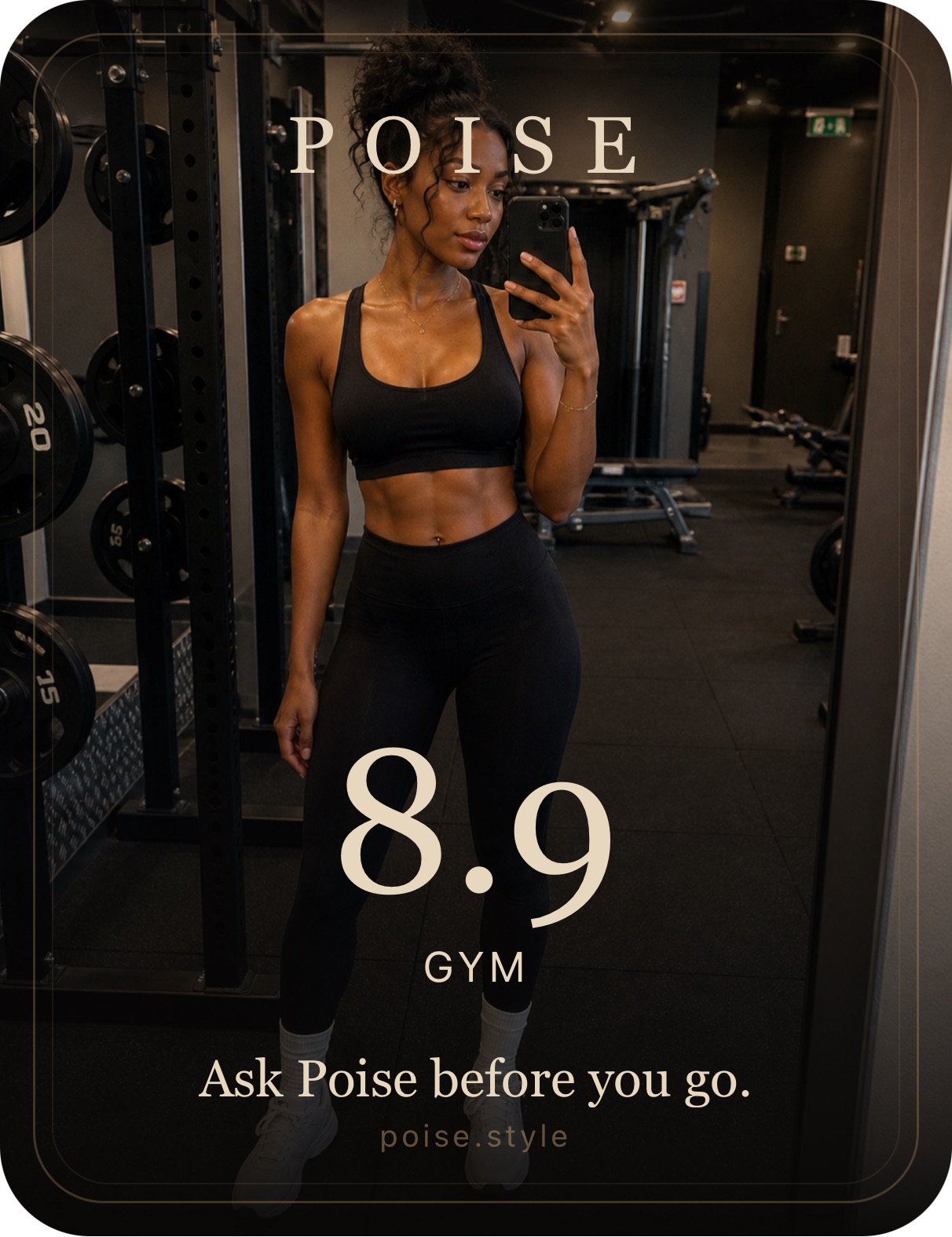 Poise outfit score card